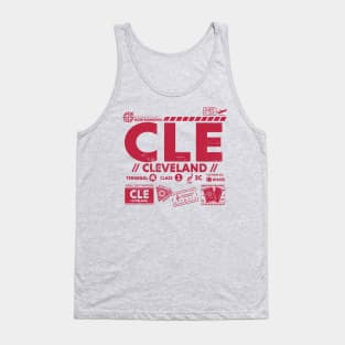 Vintage Cleveland CLE Airport Code Travel Day Retro Travel Tag Tank Top